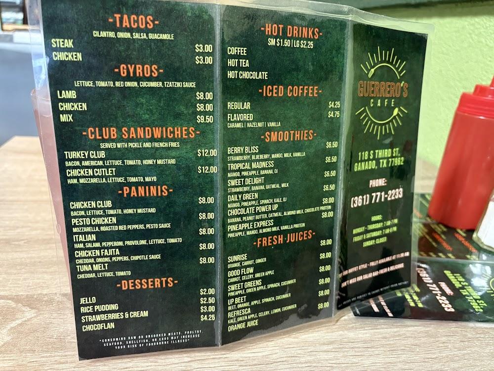 Guerrero's Cafe Menu image 4